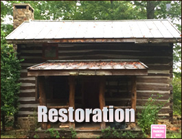 Historic Log Cabin Restoration  Alamance, North Carolina