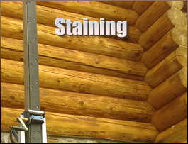  Alamance, North Carolina Log Home Staining